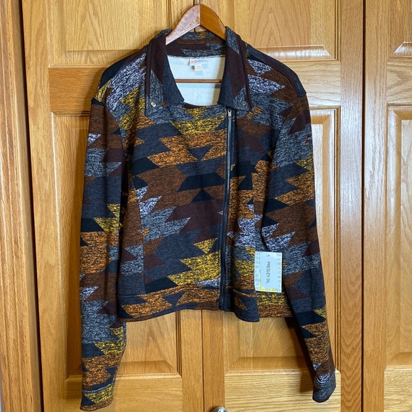 LuLaRoe Jackets & Blazers - - Lularoe Presley Moto Aztec jacket New size 3 XL